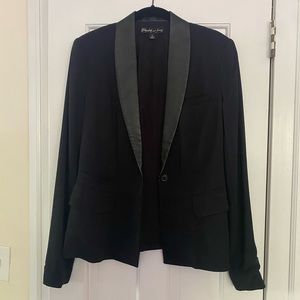 Elizabeth and James Leather Collar Blazer Black Size 4